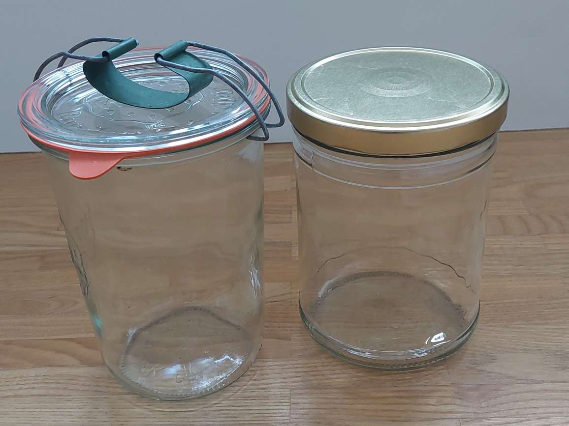 Glass jars for fermentation