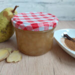 Pear jam with vanilla, spices and ginger