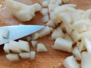 Chopped pears