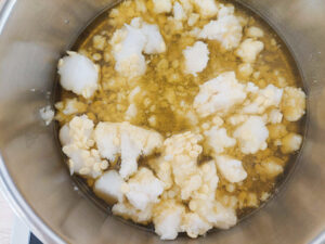 Fats and oils in a pot, being melted