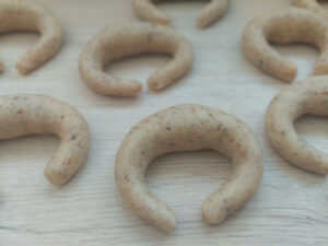 Vanillekipferl, ready for baking